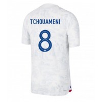 Francúzsko Aurelien Tchouameni #8 Vonkajší futbalový dres MS 2022 Krátky Rukáv